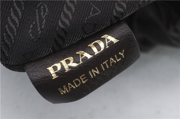 Authentic PRADA Nylon Leather 2Way Shoulder Hand Bag Khaki Green 2390D