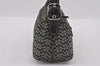 Authentic COACH Mini Signature Shoulder Bag Canvas Leather 6332 Black 2391I