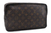 Auth Louis Vuitton Monogram Trousse Toilette 28 Clutch Hand Bag M47522 LV 2392D