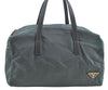 Authentic PRADA Nylon Leather Shoulder Boston Bag Green 2393B