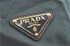 Authentic PRADA Nylon Leather Shoulder Boston Bag Green 2393B