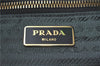 Authentic PRADA Nylon Leather Shoulder Boston Bag Green 2393B