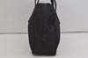 Authentic PRADA Nylon Tessuto Leather Shoulder Hand Boston Bag Purse Black 2393I