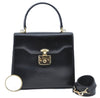 Authentic GUCCI 2Way Shoulder Cross Body Hand Bag Purse Leather Black 2395C
