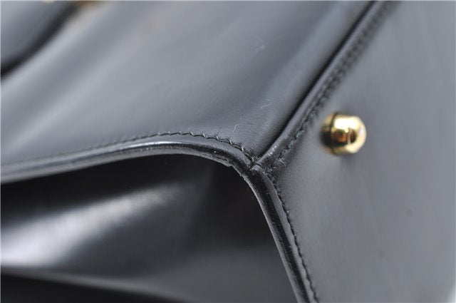 Authentic GUCCI 2Way Shoulder Cross Body Hand Bag Purse Leather Black 2395C