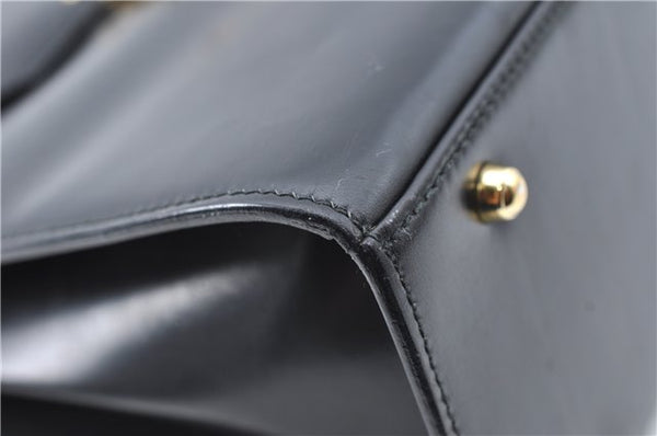 Authentic GUCCI 2Way Shoulder Cross Body Hand Bag Purse Leather Black 2395C