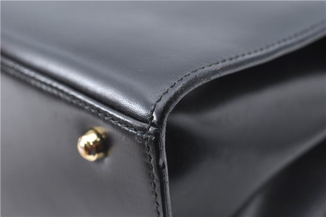 Authentic GUCCI 2Way Shoulder Cross Body Hand Bag Purse Leather Black 2395C