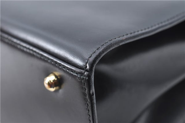 Authentic GUCCI 2Way Shoulder Cross Body Hand Bag Purse Leather Black 2395C