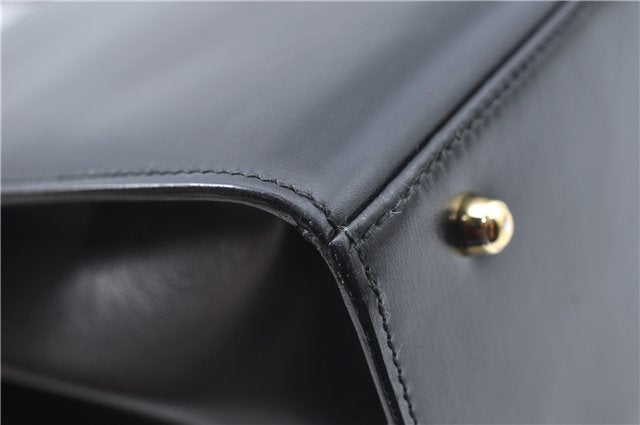 Authentic GUCCI 2Way Shoulder Cross Body Hand Bag Purse Leather Black 2395C