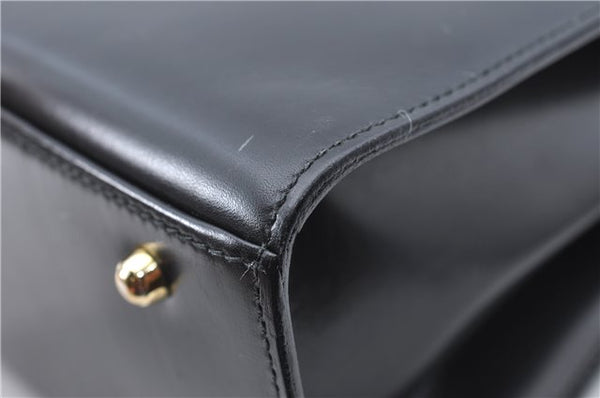 Authentic GUCCI 2Way Shoulder Cross Body Hand Bag Purse Leather Black 2395C