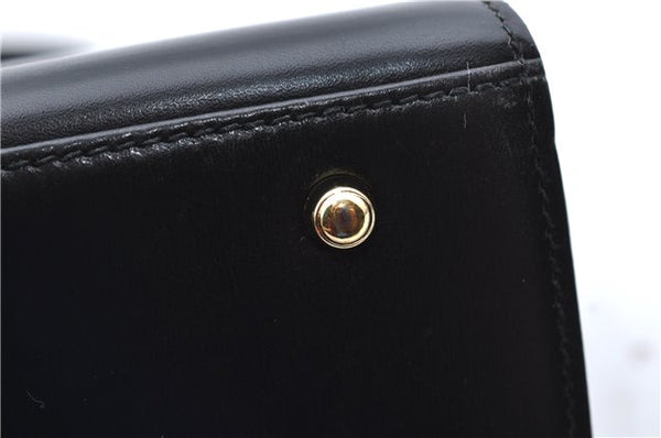 Authentic GUCCI 2Way Shoulder Cross Body Hand Bag Purse Leather Black 2395C