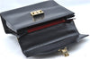 Authentic GUCCI 2Way Shoulder Cross Body Hand Bag Purse Leather Black 2395C