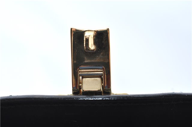 Authentic GUCCI 2Way Shoulder Cross Body Hand Bag Purse Leather Black 2395C