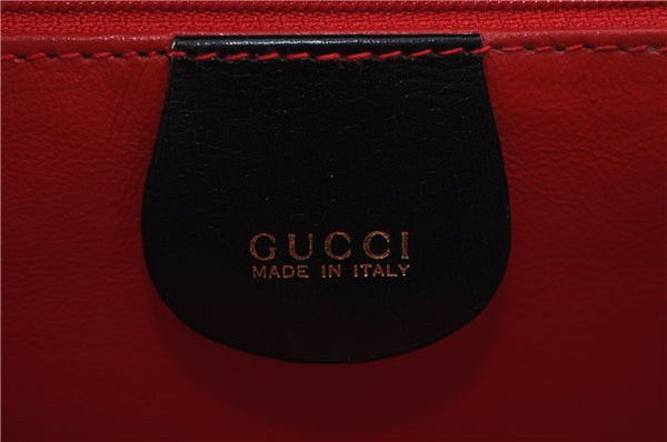 Authentic GUCCI 2Way Shoulder Cross Body Hand Bag Purse Leather Black 2395C
