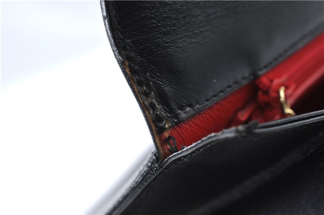 Authentic GUCCI 2Way Shoulder Cross Body Hand Bag Purse Leather Black 2395C