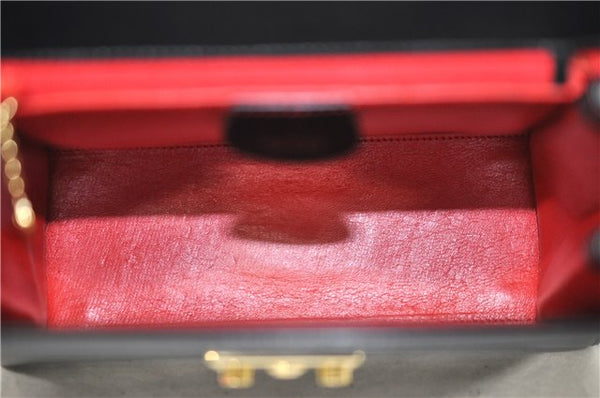 Authentic GUCCI 2Way Shoulder Cross Body Hand Bag Purse Leather Black 2395C