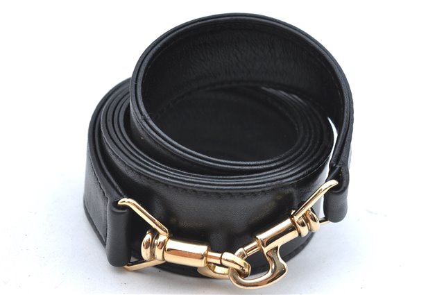 Authentic GUCCI 2Way Shoulder Cross Body Hand Bag Purse Leather Black 2395C