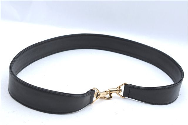 Authentic GUCCI 2Way Shoulder Cross Body Hand Bag Purse Leather Black 2395C