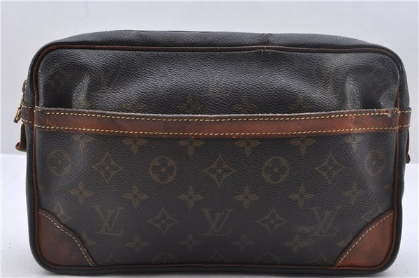 Authentic Louis Vuitton Monogram Compiegne 28 Clutch Hand Bag M51845 LV 2396D