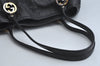 Authentic GUCCI Guccissima Twins Shoulder Tote Bag GG Leather 232957 Black 2396I