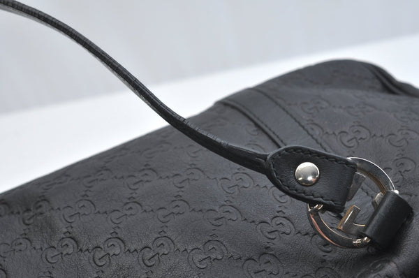 Authentic GUCCI Guccissima Twins Shoulder Tote Bag GG Leather 232957 Black 2396I