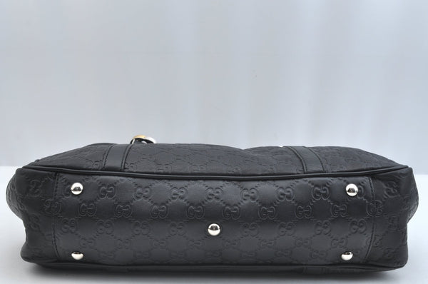 Authentic GUCCI Guccissima Twins Shoulder Tote Bag GG Leather 232957 Black 2396I