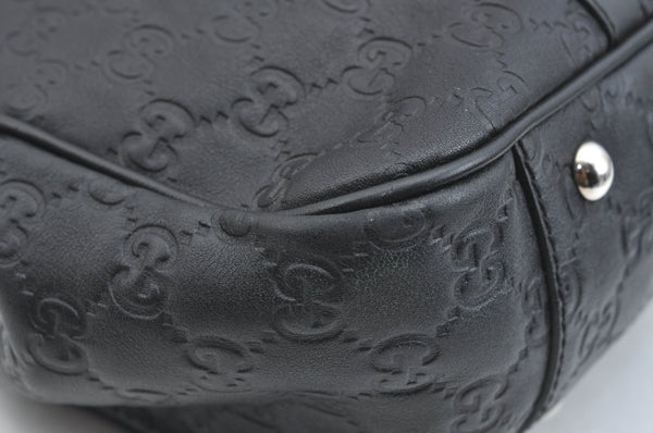 Authentic GUCCI Guccissima Twins Shoulder Tote Bag GG Leather 232957 Black 2396I