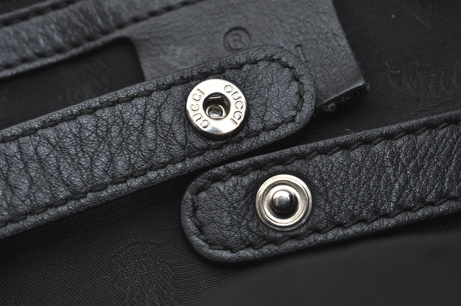 Authentic GUCCI Guccissima Twins Shoulder Tote Bag GG Leather 232957 Black 2396I