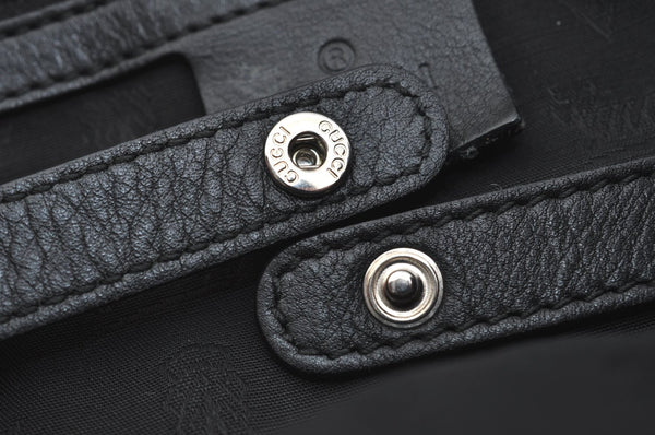 Authentic GUCCI Guccissima Twins Shoulder Tote Bag GG Leather 232957 Black 2396I