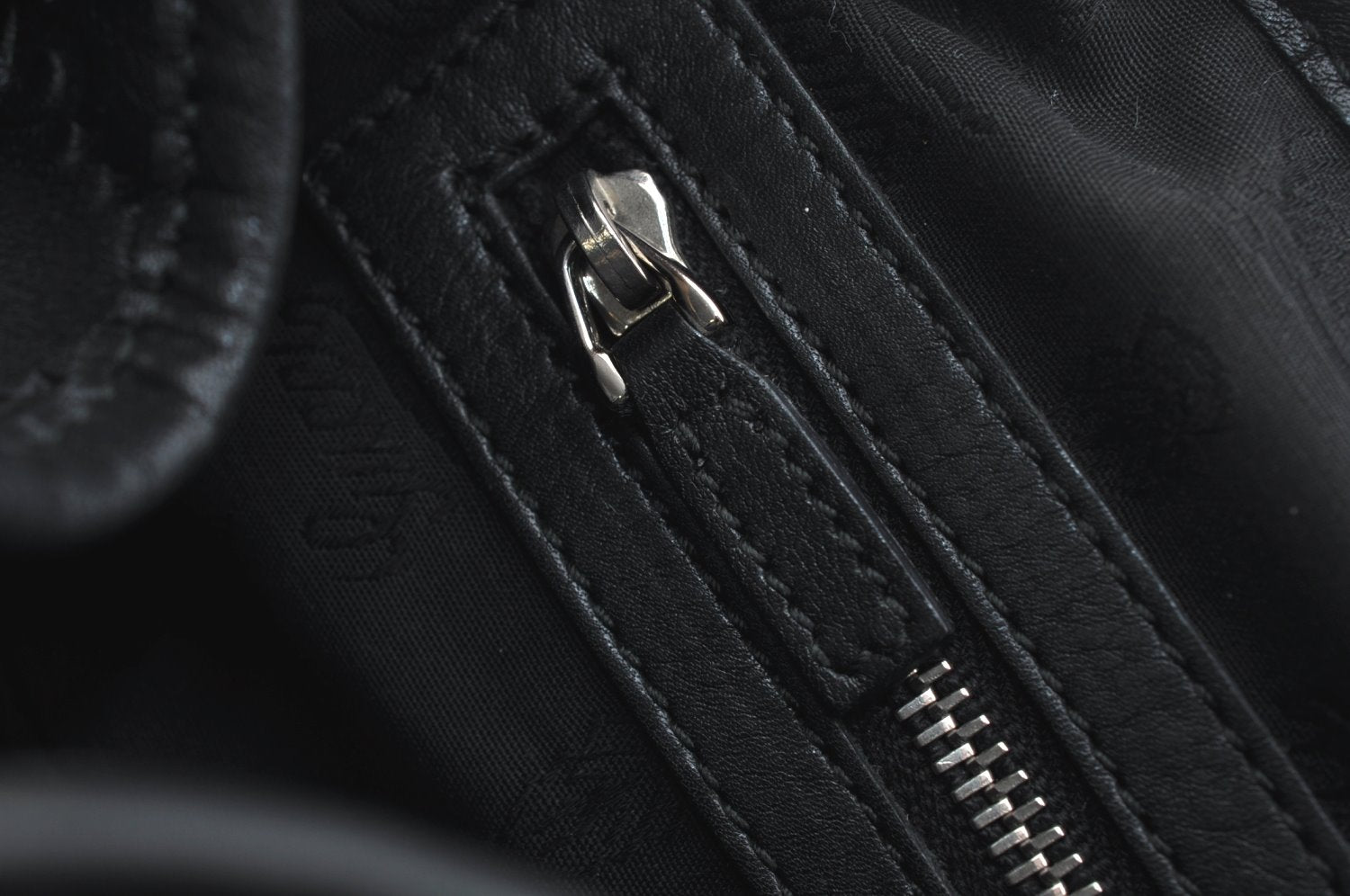 Authentic GUCCI Guccissima Twins Shoulder Tote Bag GG Leather 232957 Black 2396I