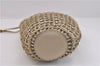 Authentic GUCCI Bamboo Hand Bag Purse Mesh Leather Suede Beige Junk 2398D