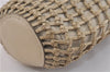 Authentic GUCCI Bamboo Hand Bag Purse Mesh Leather Suede Beige Junk 2398D