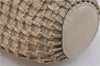 Authentic GUCCI Bamboo Hand Bag Purse Mesh Leather Suede Beige Junk 2398D