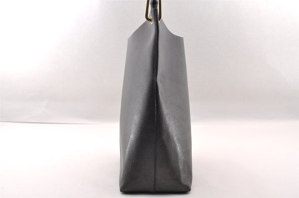 Authentic GUCCI Bamboo Vintage Shoulder Hand Bag Purse Leather Black 2398I