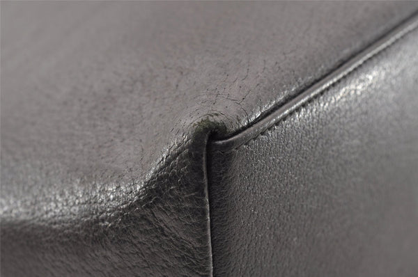 Authentic GUCCI Bamboo Vintage Shoulder Hand Bag Purse Leather Black 2398I