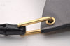 Authentic GUCCI Bamboo Vintage Shoulder Hand Bag Purse Leather Black 2398I
