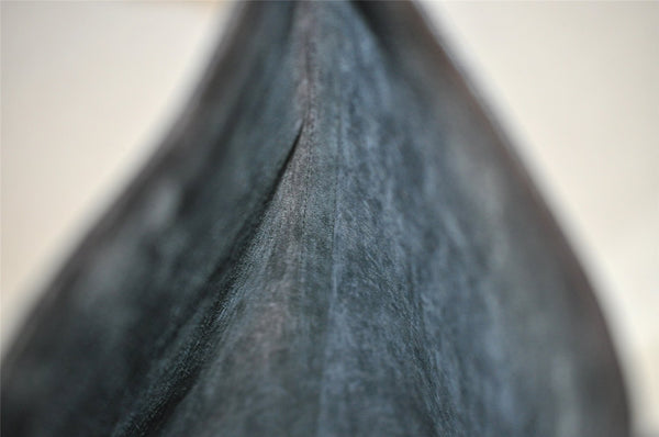 Authentic GUCCI Bamboo Vintage Shoulder Hand Bag Purse Leather Black 2398I