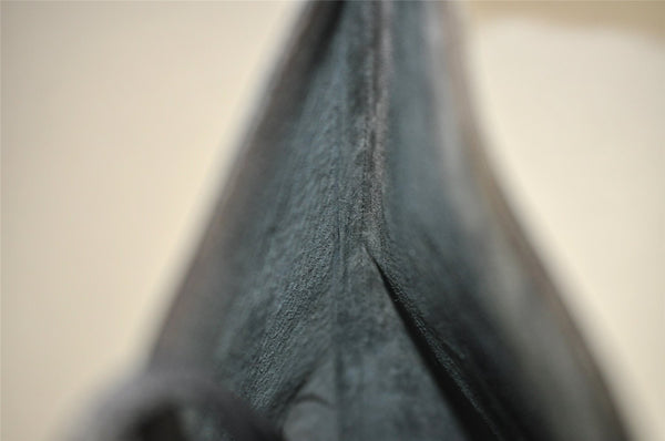 Authentic GUCCI Bamboo Vintage Shoulder Hand Bag Purse Leather Black 2398I