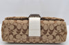 Authentic COACH Signature Shoulder Hand Bag Canvas Leather 6314 Brown 2399I