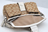 Authentic COACH Signature Shoulder Hand Bag Canvas Leather 6314 Brown 2399I