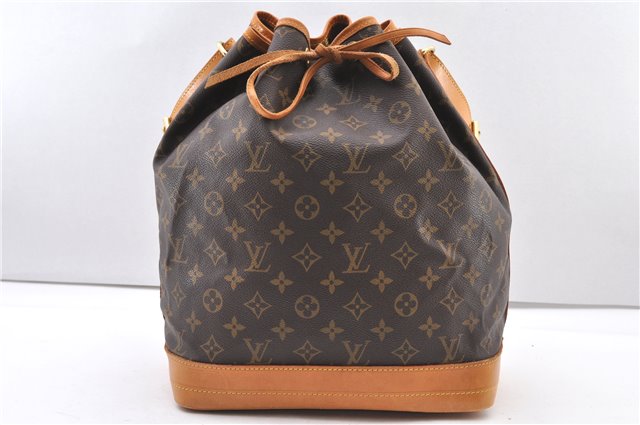 Authentic Louis Vuitton Monogram Noe Shoulder Drawstring Bag M42224 LV 2400F
