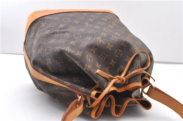 Authentic Louis Vuitton Monogram Noe Shoulder Drawstring Bag M42224 LV 2400F