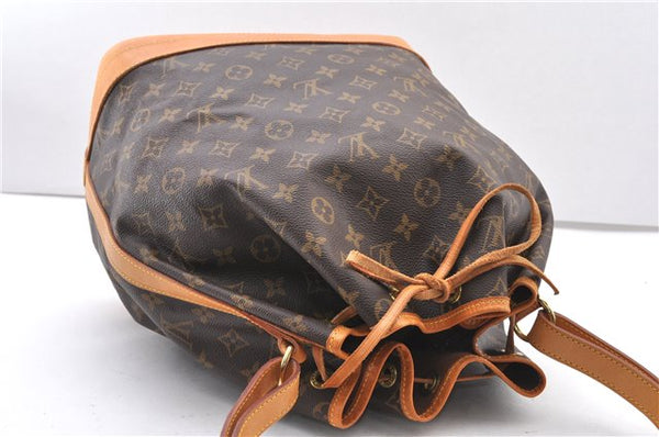 Authentic Louis Vuitton Monogram Noe Shoulder Drawstring Bag M42224 LV 2400F