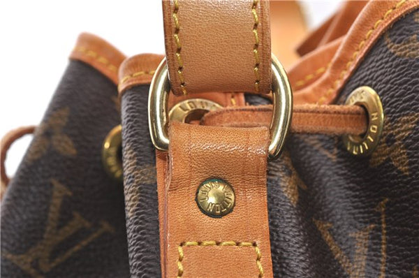 Authentic Louis Vuitton Monogram Noe Shoulder Drawstring Bag M42224 LV 2400F