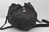 Authentic PRADA Vintage Nylon Tessuto Leather Backpack Black 2401I