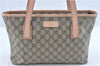 Authentic GUCCI Shoulder Tote Bag GG PVC Leather 181086 Brown Pink 2402C