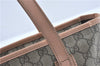Authentic GUCCI Shoulder Tote Bag GG PVC Leather 181086 Brown Pink 2402C