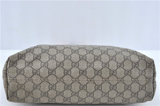 Authentic GUCCI Shoulder Tote Bag GG PVC Leather 181086 Brown Pink 2402C