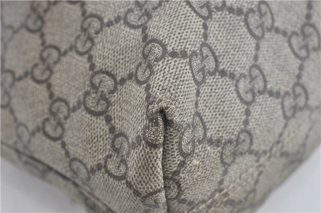 Authentic GUCCI Shoulder Tote Bag GG PVC Leather 181086 Brown Pink 2402C