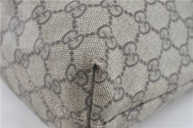 Authentic GUCCI Shoulder Tote Bag GG PVC Leather 181086 Brown Pink 2402C